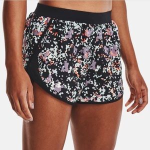 Under Armour Womens UA Fly By Printed Pattern  Shorts Size X Large